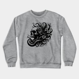 skull out of kraken design Crewneck Sweatshirt